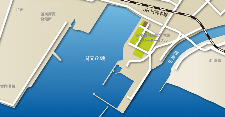 浜厚真地区map